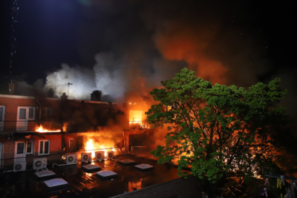 Meerdere HSB woningen deels ingestort na brand